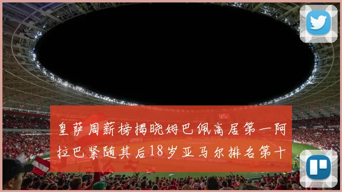 皇萨周薪榜揭晓姆巴佩高居第一阿拉巴紧随其后18岁亚马尔排名第十