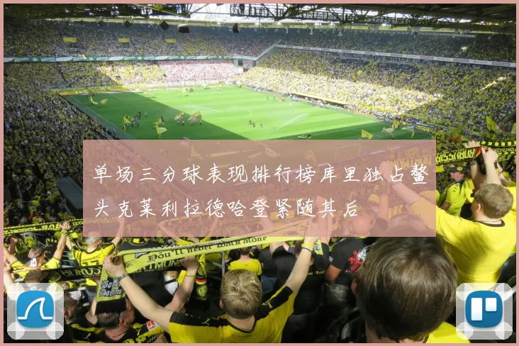 单场三分球表现排行榜库里独占鳌头克莱利拉德哈登紧随其后